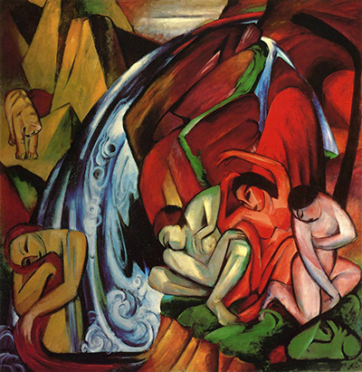 Waterfall Franz Marc